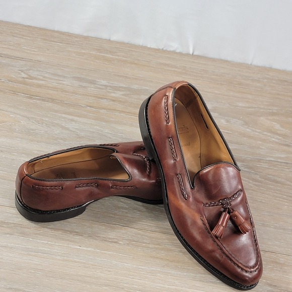 Allen Edmonds Brookwood Brown Leather Tassel Loafers Mens Size 10 D - Picture 1 of 7